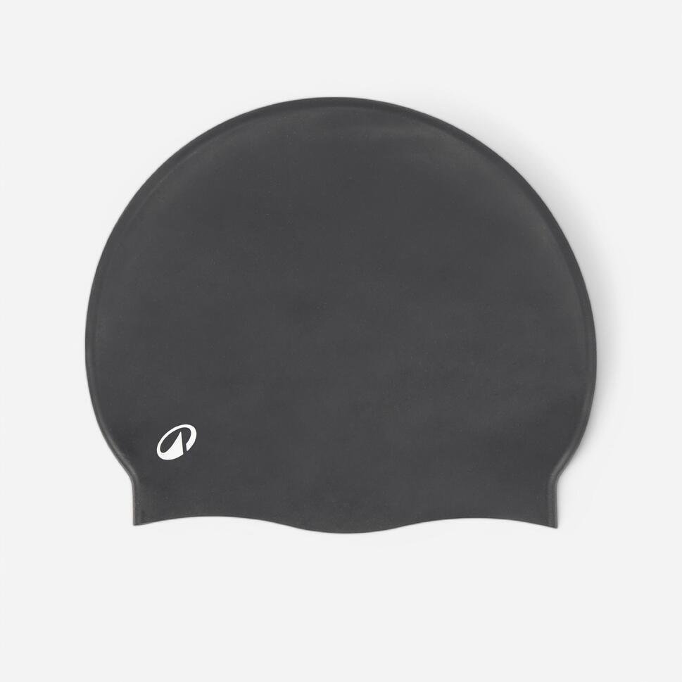 Decathlon Silicone Swim Cap - Black