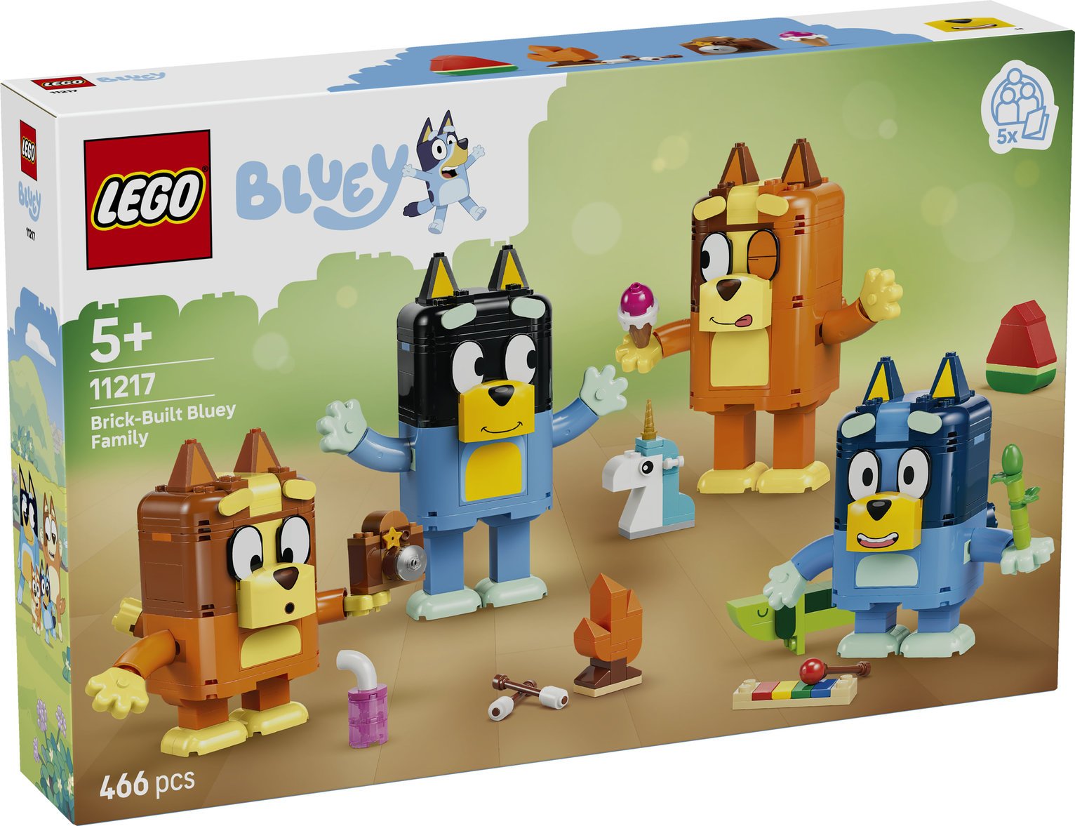 LEGO Bluey Brick-Built Bluey Family Figures 11217 PREORDER
