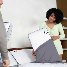 Panda Bamboo 320 TC Plain Dark Grey Pillowcase Pair