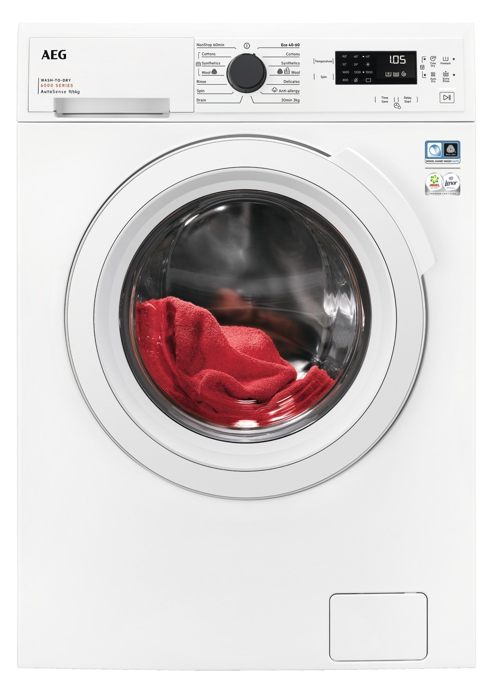 AEG LWX60966B 9KG/6KG 1600 Spin Washer Dryer - White