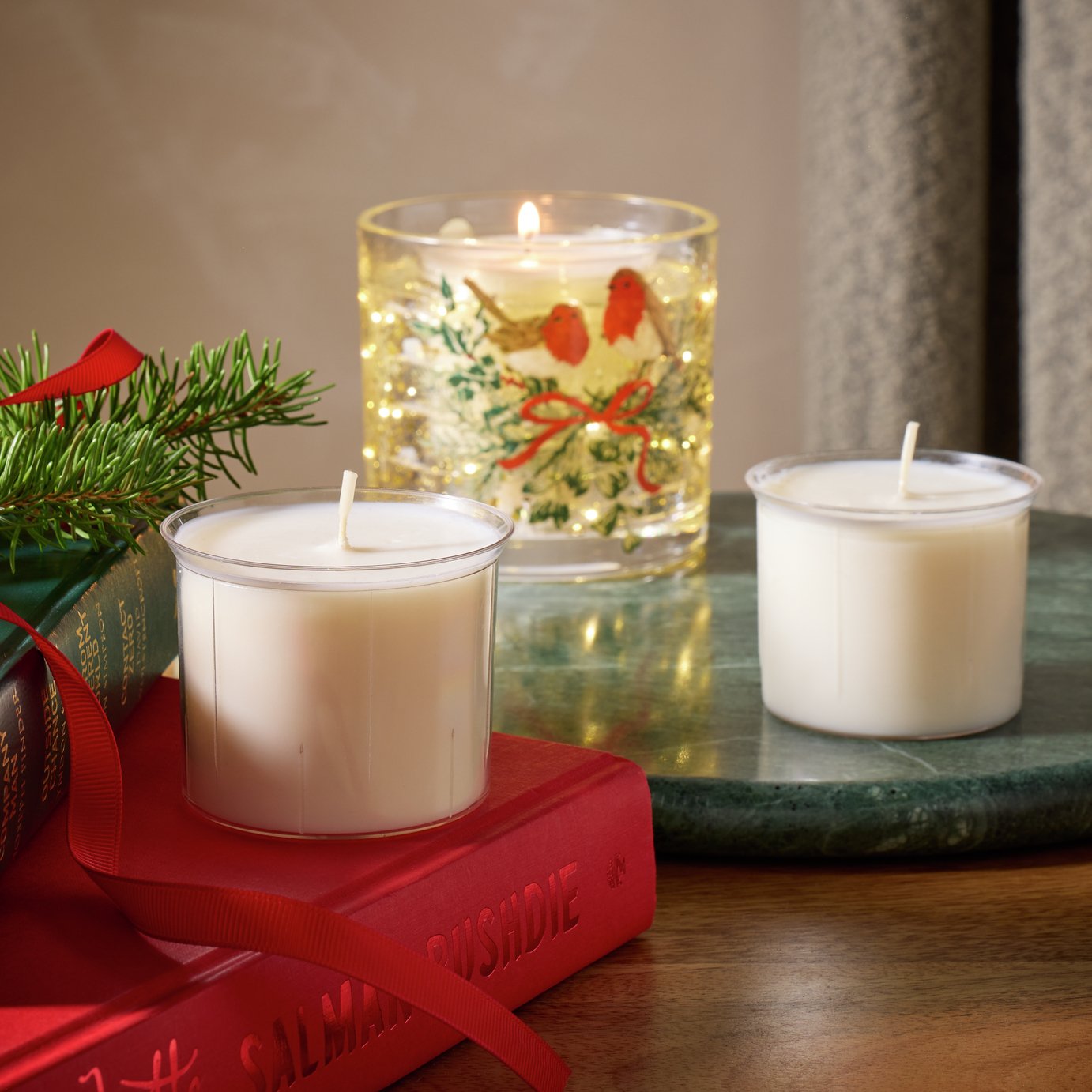 Argos Home Christmas Gel Candle Refill Set of 2 - Christmas Spice 