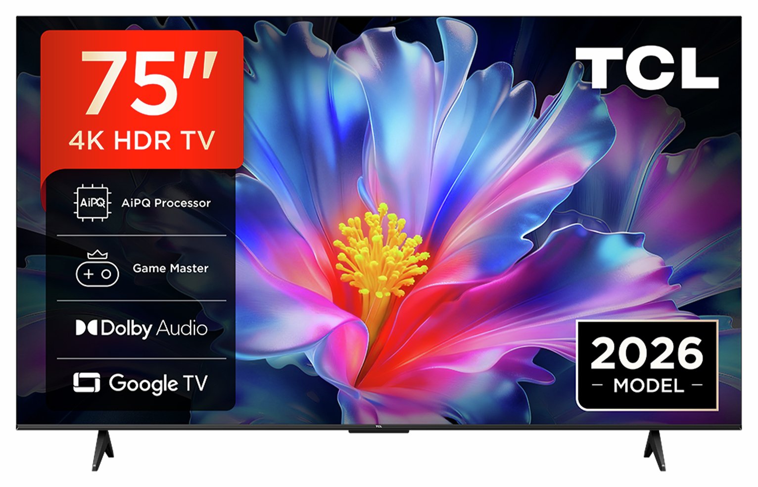 TCL 75 Inch 75P6L-UK Smart 4K UHD HDR QLED Google TV