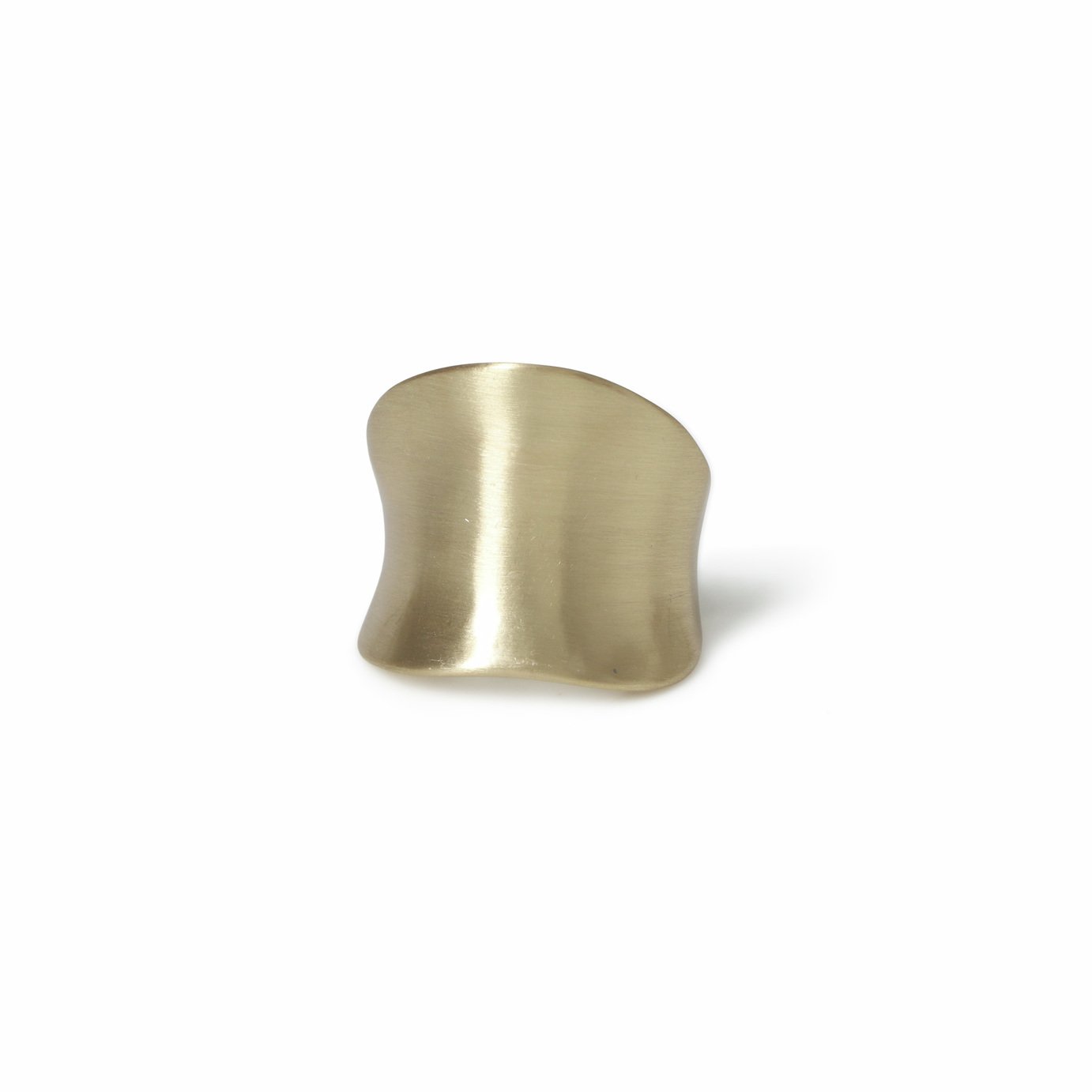 Freedom Gold Tone Brushed Chunky Ring