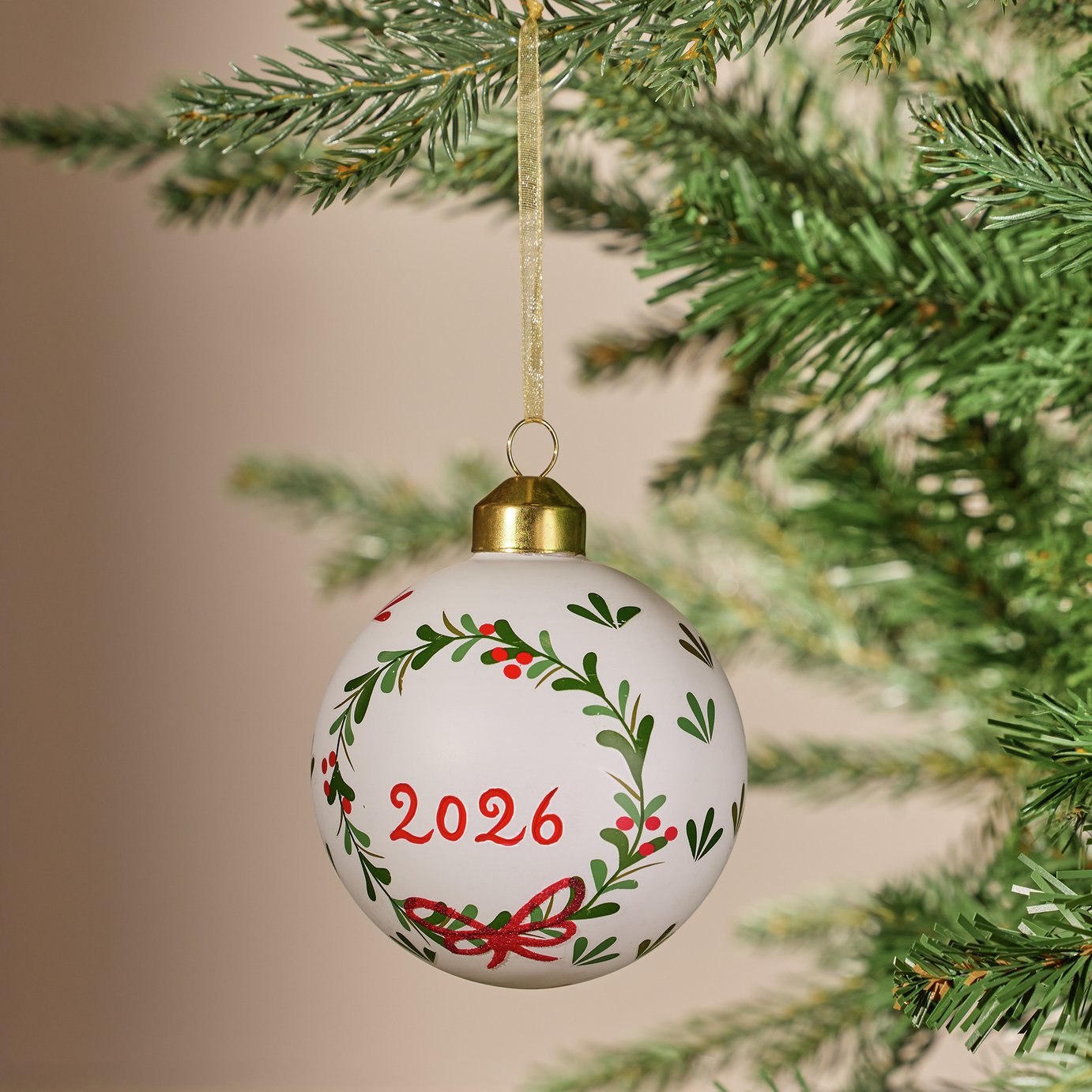 Argos Home 2026 Painted Christmas Bauble