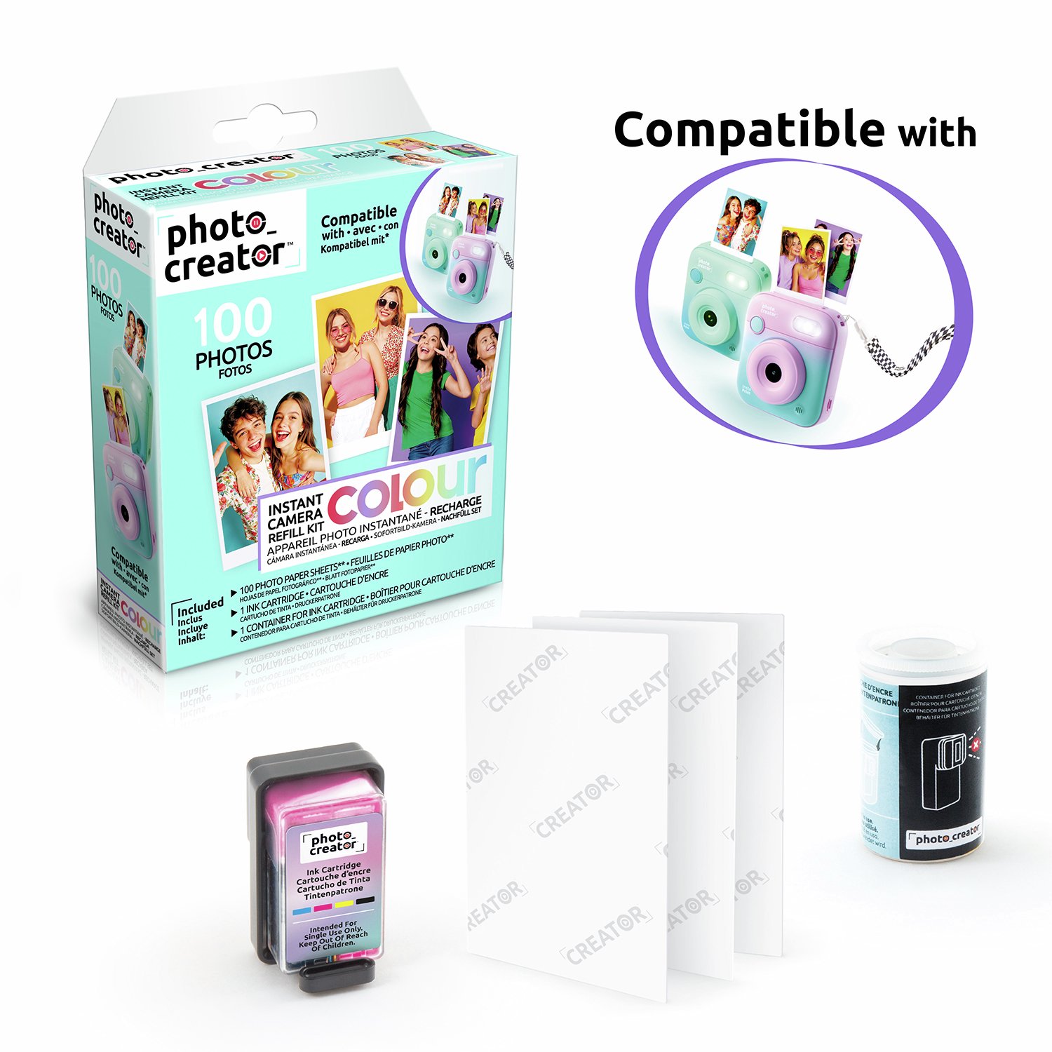 Photo Creator Instant Print Colour Camera Refill - 100 Pack