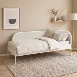 Argos Home Brixton Metal Single Guest Bed with Mattress - Natural