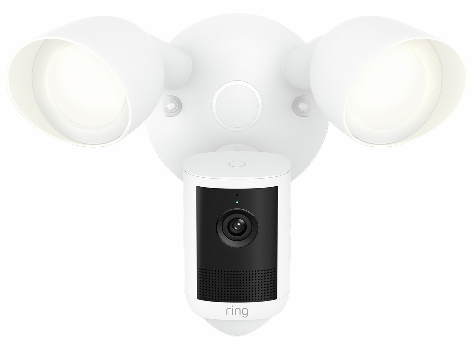 Ring Floodlight Cam (2nd Gen) Retinal 2K Wired Smart Security Camera - White