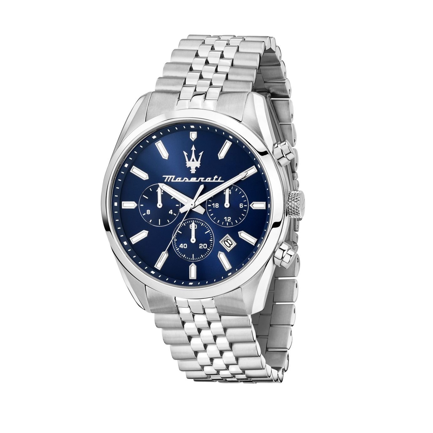 Maserati Attrazione Men's Blue Dial Stainless Steel Bracelet Watch