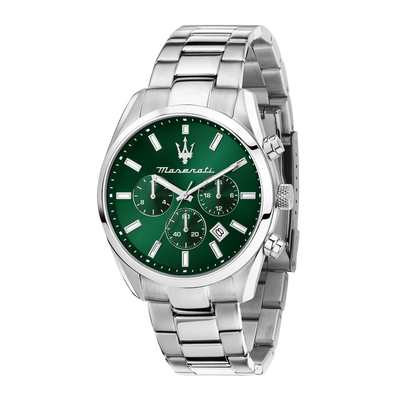 Maserati Attrazione Men's Green Dial Stainless Steel Bracelet Watch