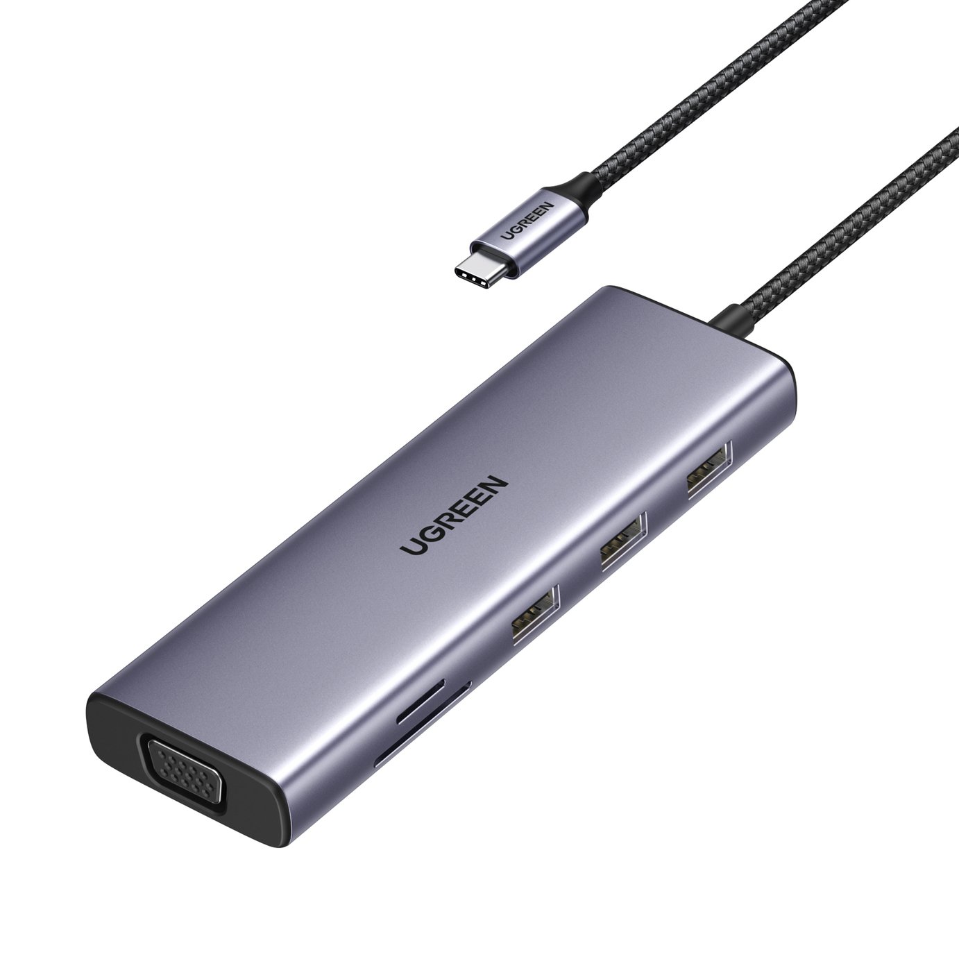 UGREEN 9-In-1 USB-C Hub with 4K HDMI, Ethernet, 3.5mm Jack, USB, TF/SD Card Slot
