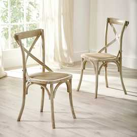 Julian Bowen Satie Pair of Solid Wood Chairs - Light Oak