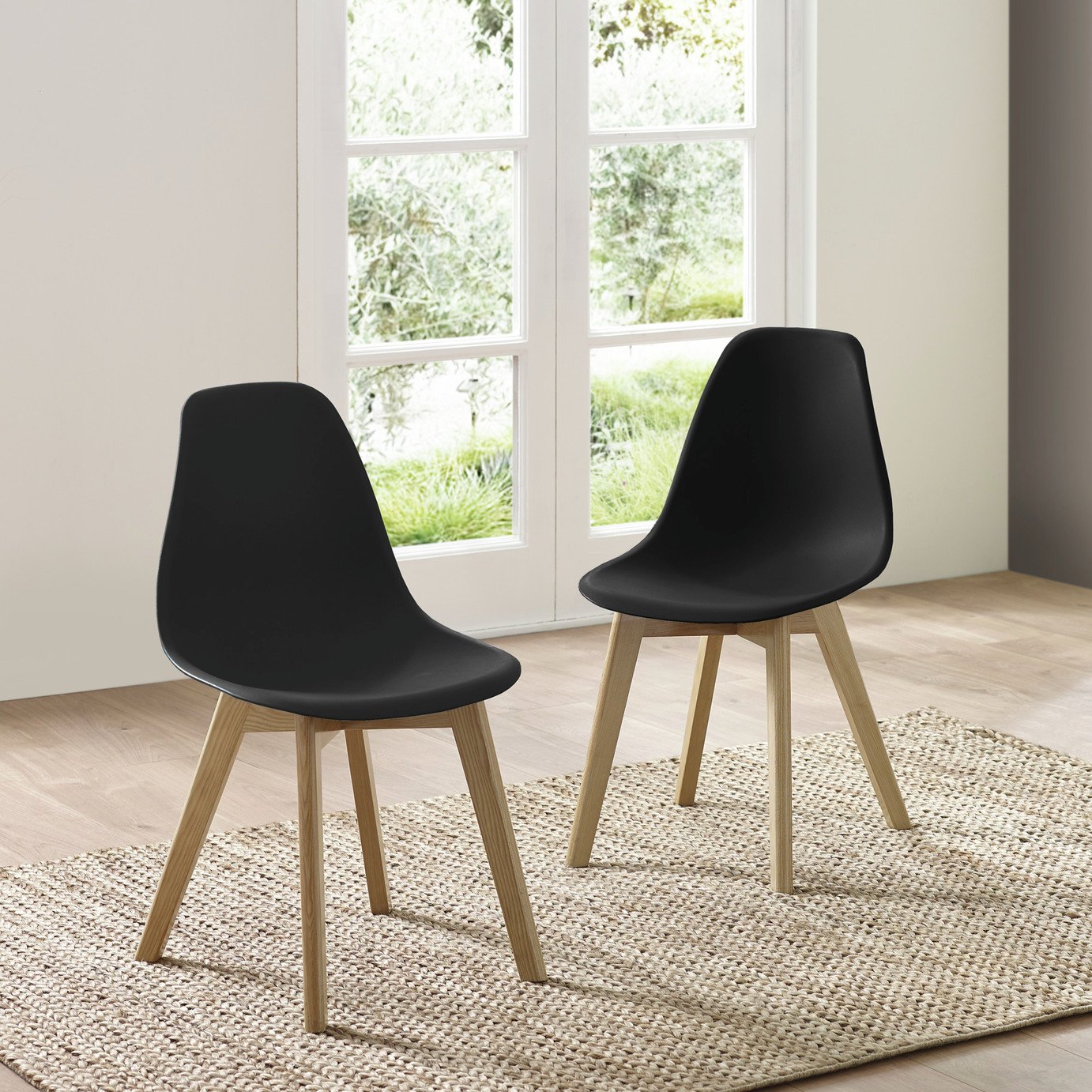 Julian Bowen Agatha Pair of Dining Chairs - Black