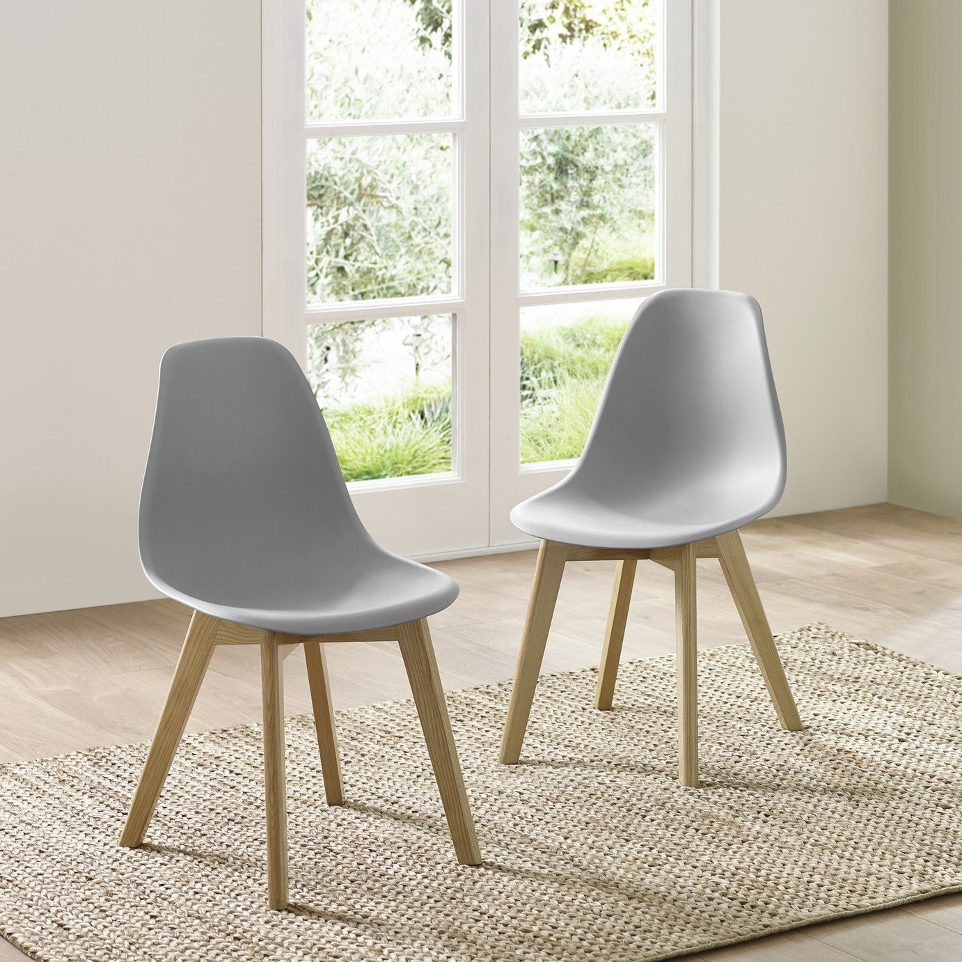 Julian Bowen Agatha Pair of Dining Chairs - Grey