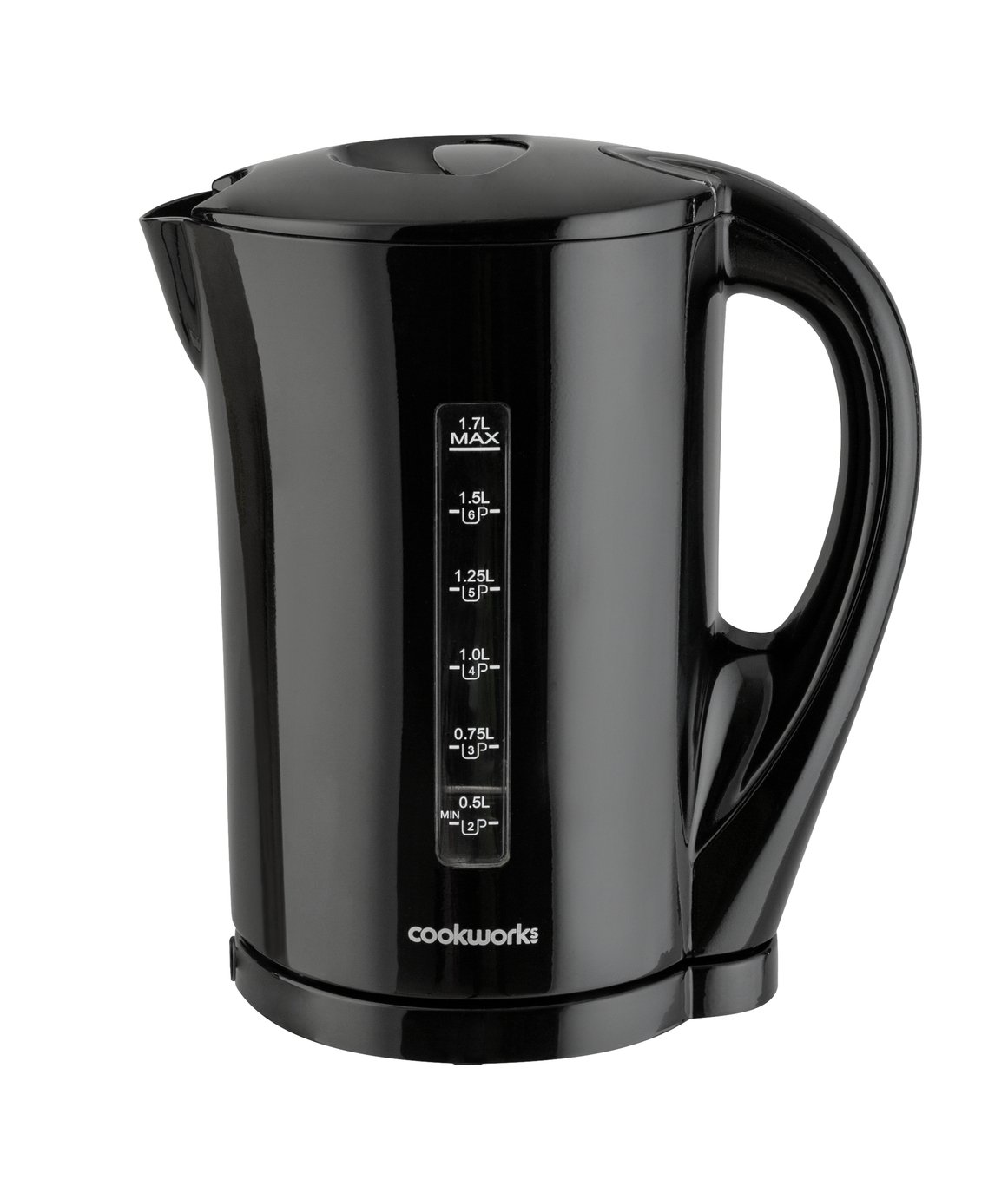 black plastic kettle