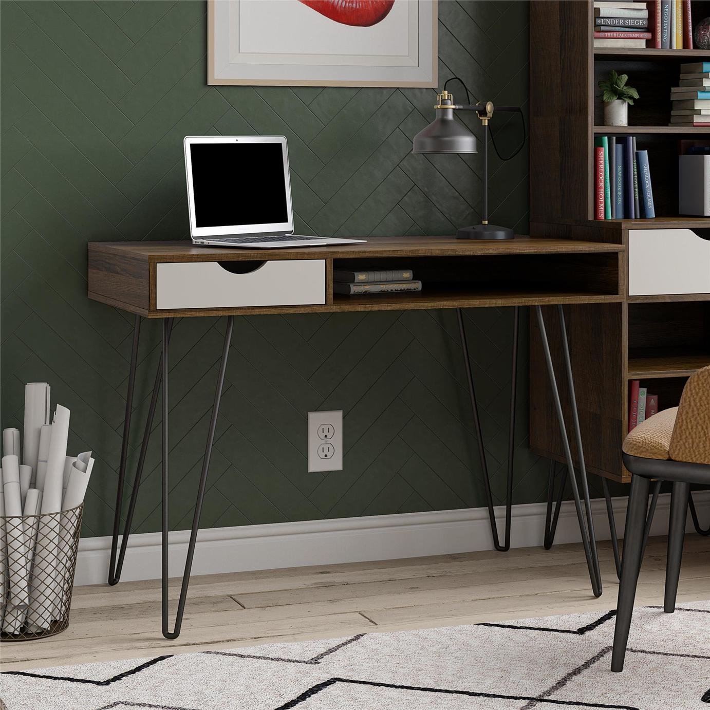 Dorel Concord 1 Drawer Desk - Brown