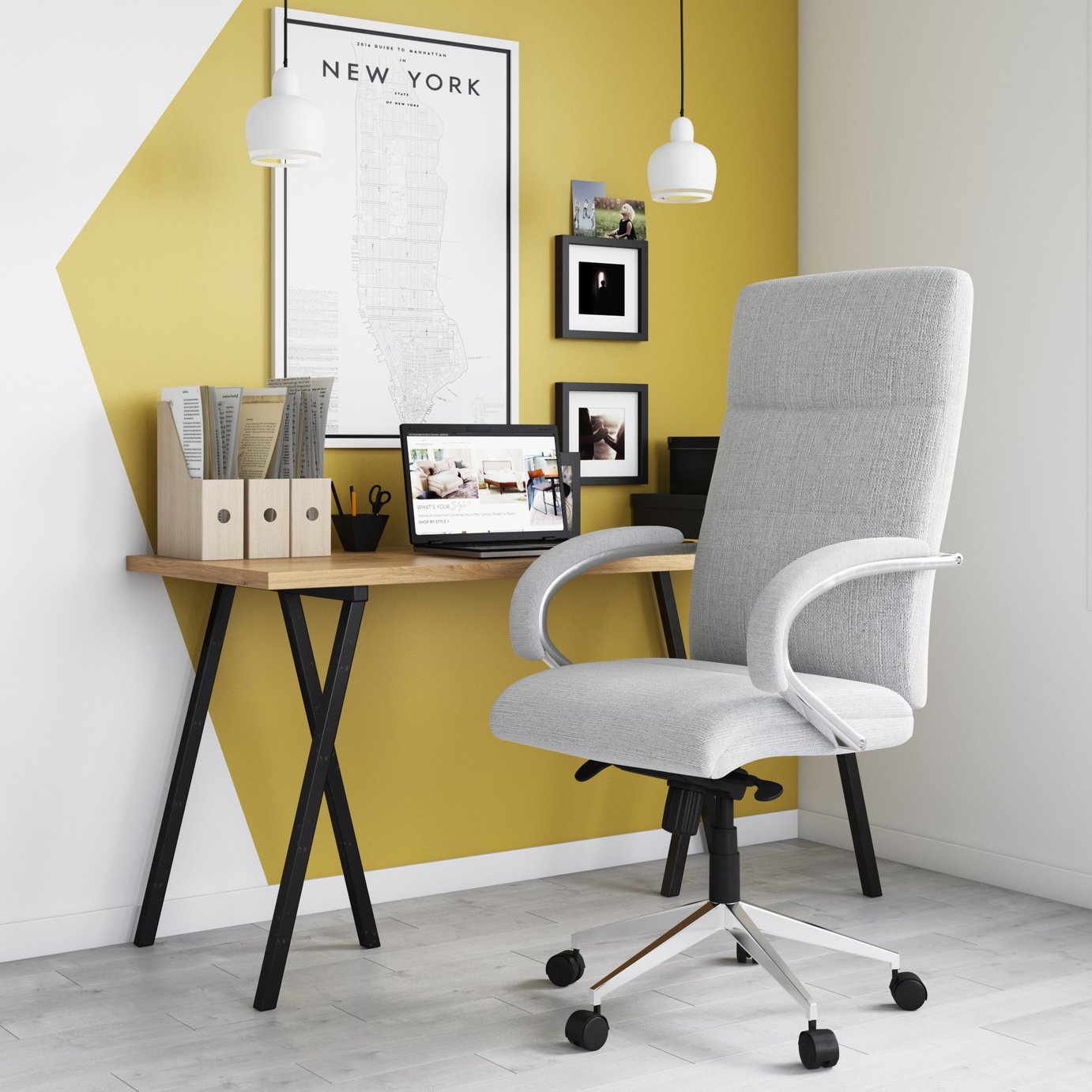 Dorel Bedford Office Chair - Grey