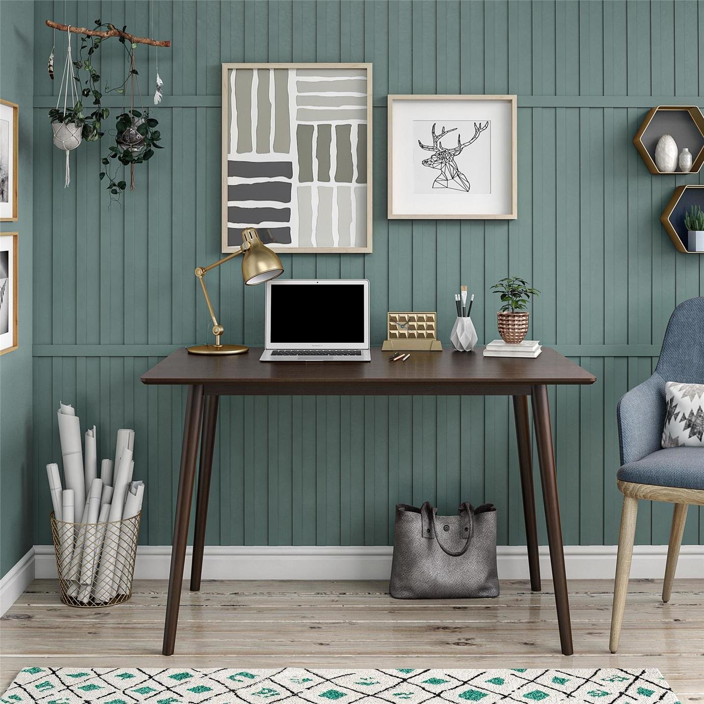 Dorel Brittany Desk - Walnut