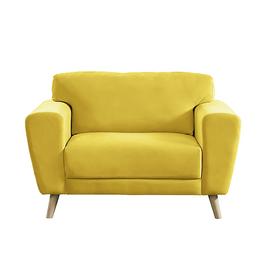 Habitat Snuggle Velvet Armchair - Yellow