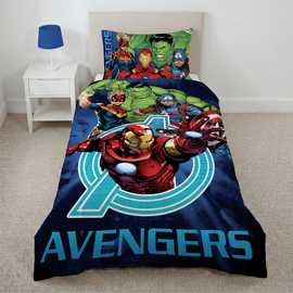 Disney Kids Avengers Blue Bedding Set - Single