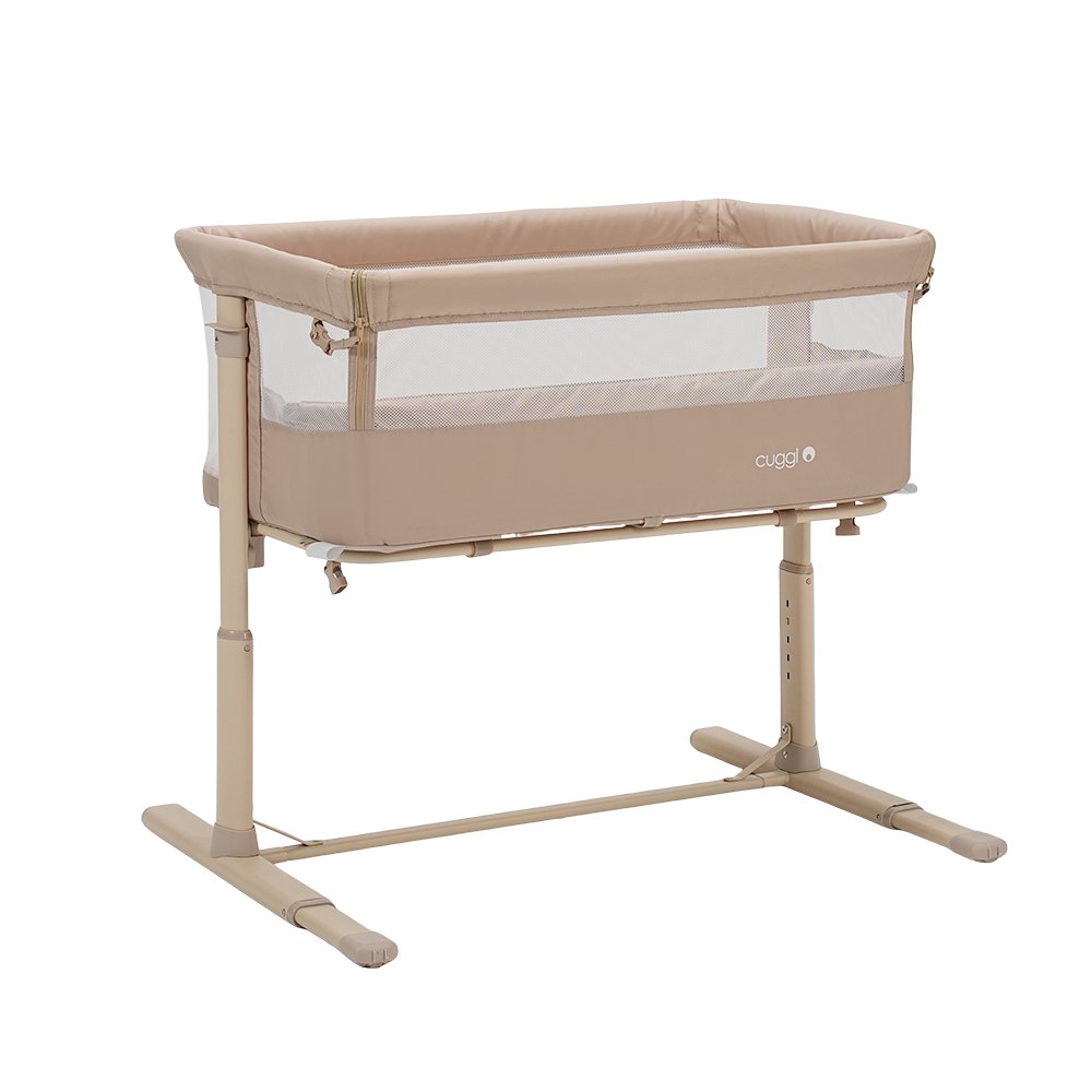 Cuggl 2-In-1 Side Sleeper Crib-  Beige