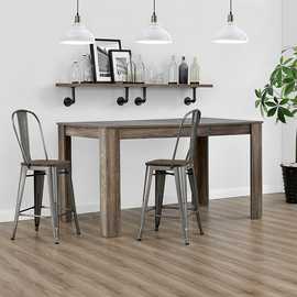 Dorel Luxor Pair of Metal Bar Stool - Gun Metal
