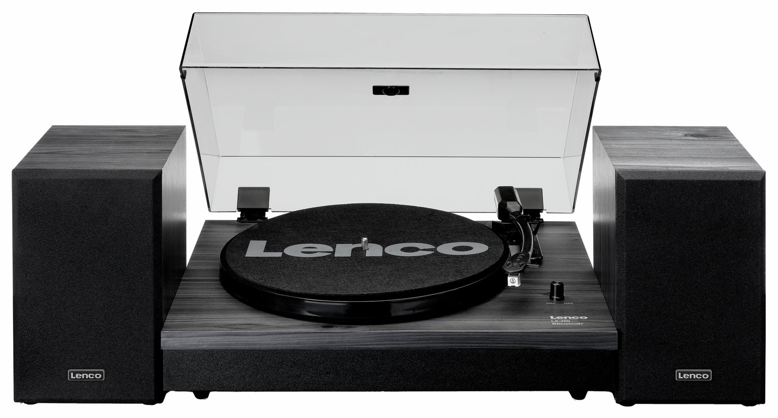 Lenco LS-300 Belt Drive Bluetooth Turntable with Hi-Fi Speakers - Black