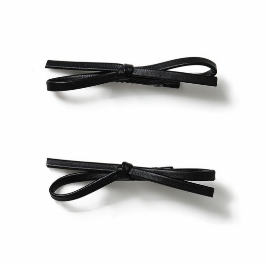 Freedom Black Thin Bow Clips - Pack of 2