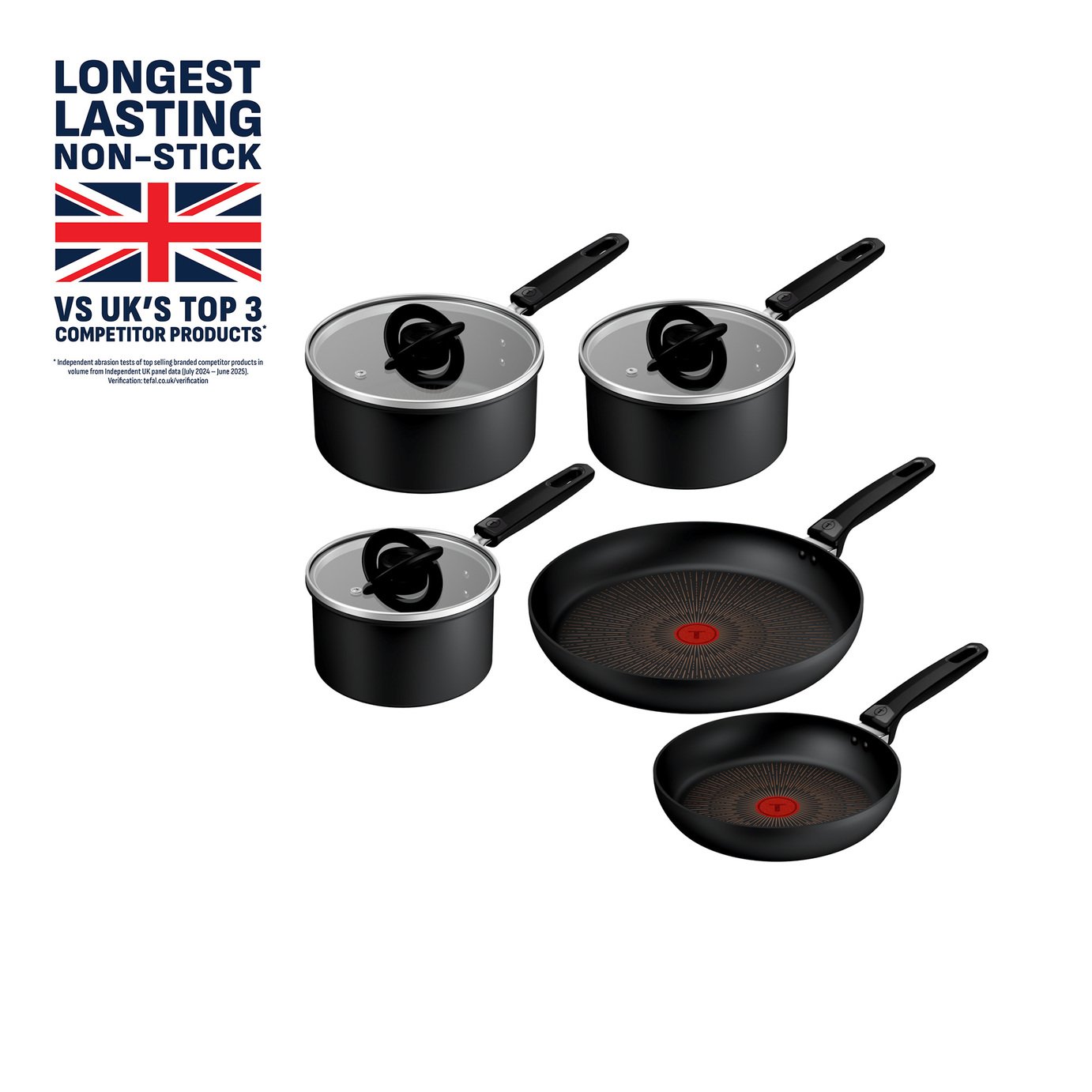 Tefal Excellence Plus 5 Piece Non Stick Aluminium Pan Set