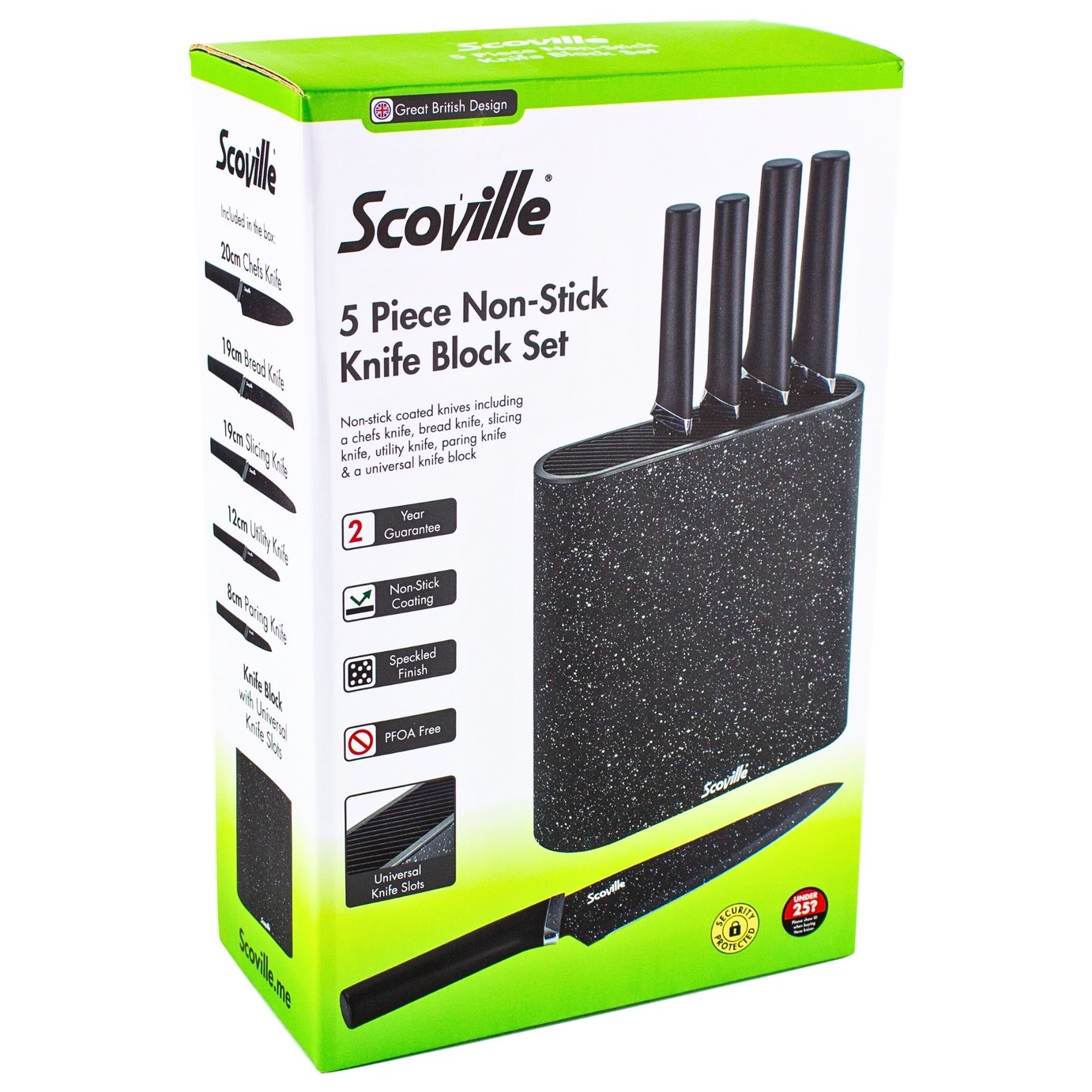 Scoville Neverstick 5 Piece Non-Stick Knife Block Set