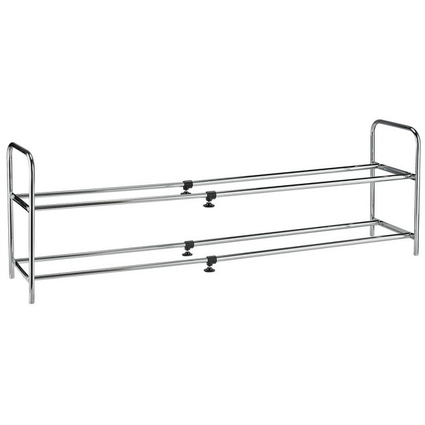 Buy Argos Home 2 Shelf Ext Shoe Storage Rack Chrome Plated