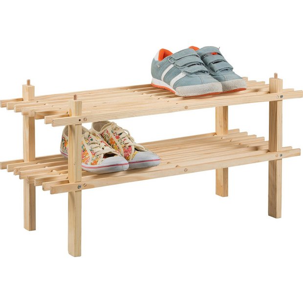 Wooden shoe rack discount argos