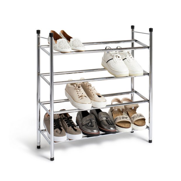 Buy Argos Home 4 Shelf Ext Shoe Storage Rack Chrome Plated Shoe storage Argos