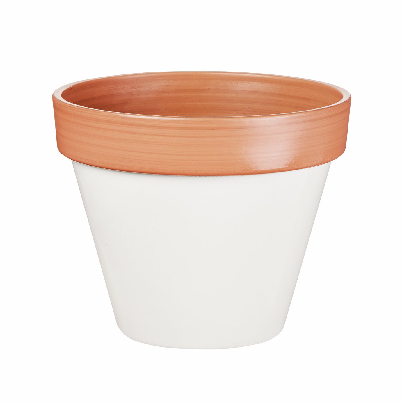 Premier Decorations 19.5cm Polypropylene White Plant Pot