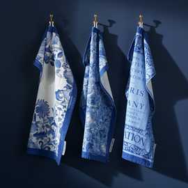 Habitat x Morris & Co. Inky Set of 3 Tea Towels - Blue