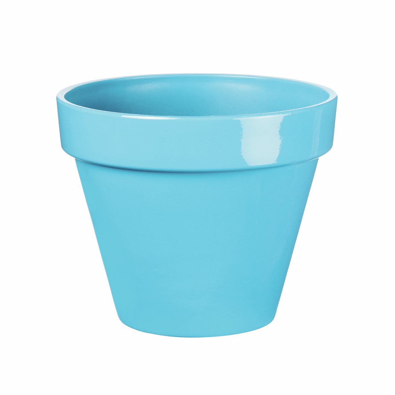 Premier Decorations 19.5cm Polypropylene Blue Plant Pot