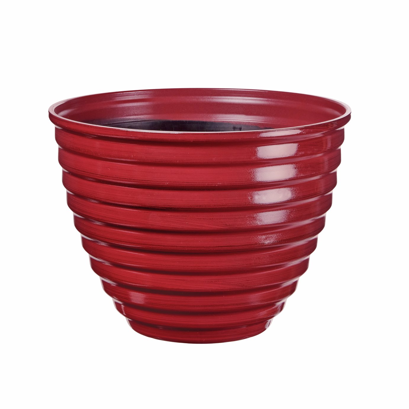 Premier Decorations 30cm Polypropylene Burgundy Plant Pot