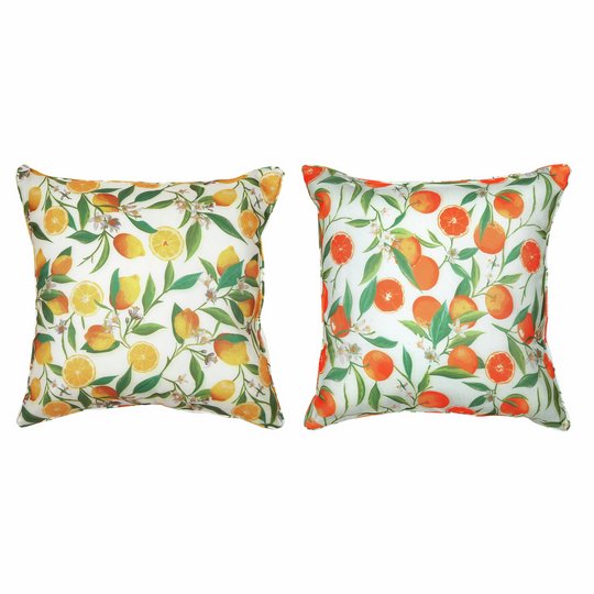 Premier Decorations 45cm Lemon and Orange Outdoor Cushion