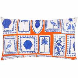 Furn Frieze Coral Blue Outdoor Cushion