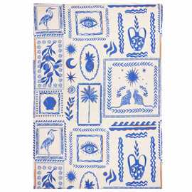 Furn Polyester Blue Rectangle Outdoor Rug