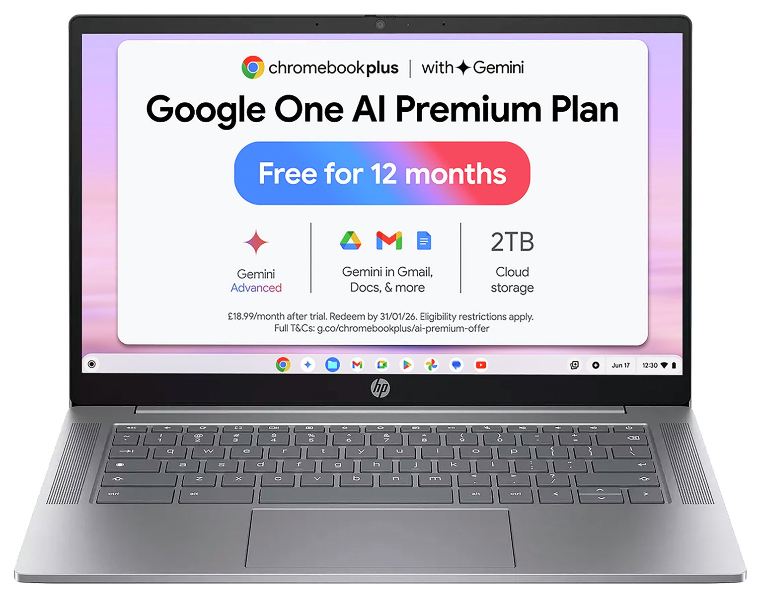 HP 14a-nf0000na 14in i3 8GB 256GB Chromebook Plus - Grey