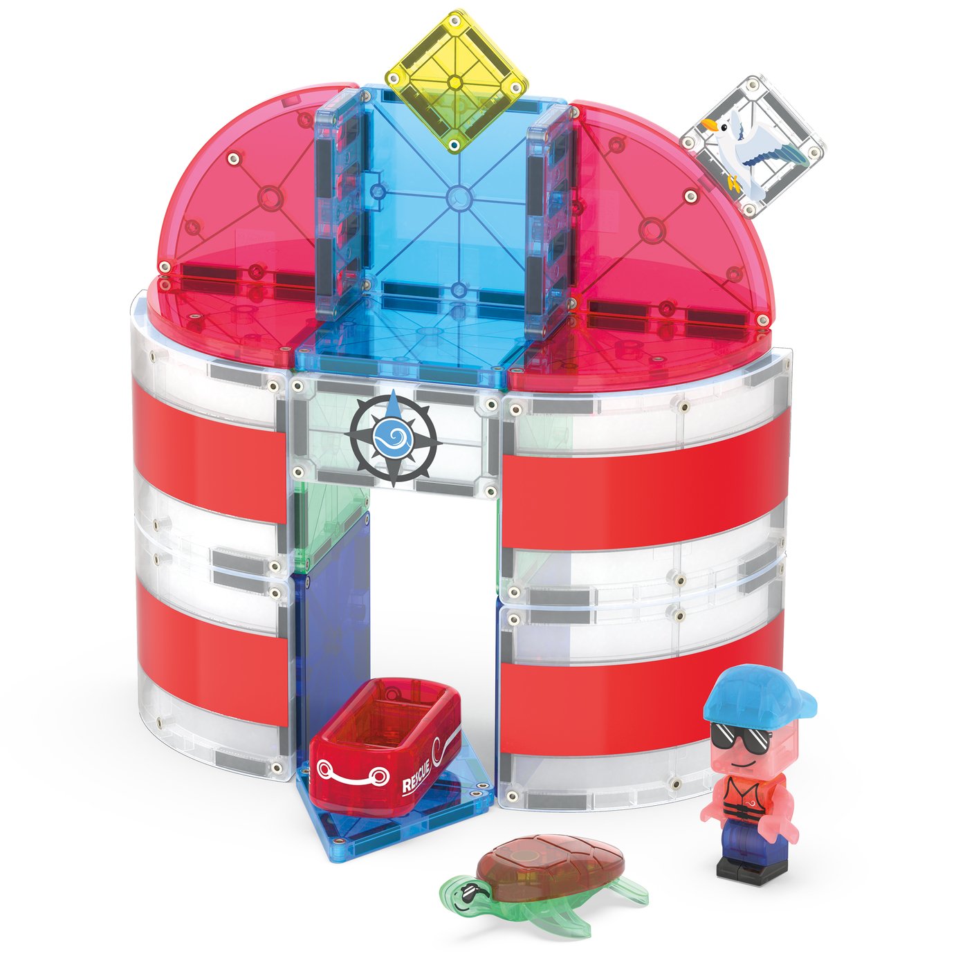 Magna-Tiles Lighthouse Rescue Magnetic Building Set