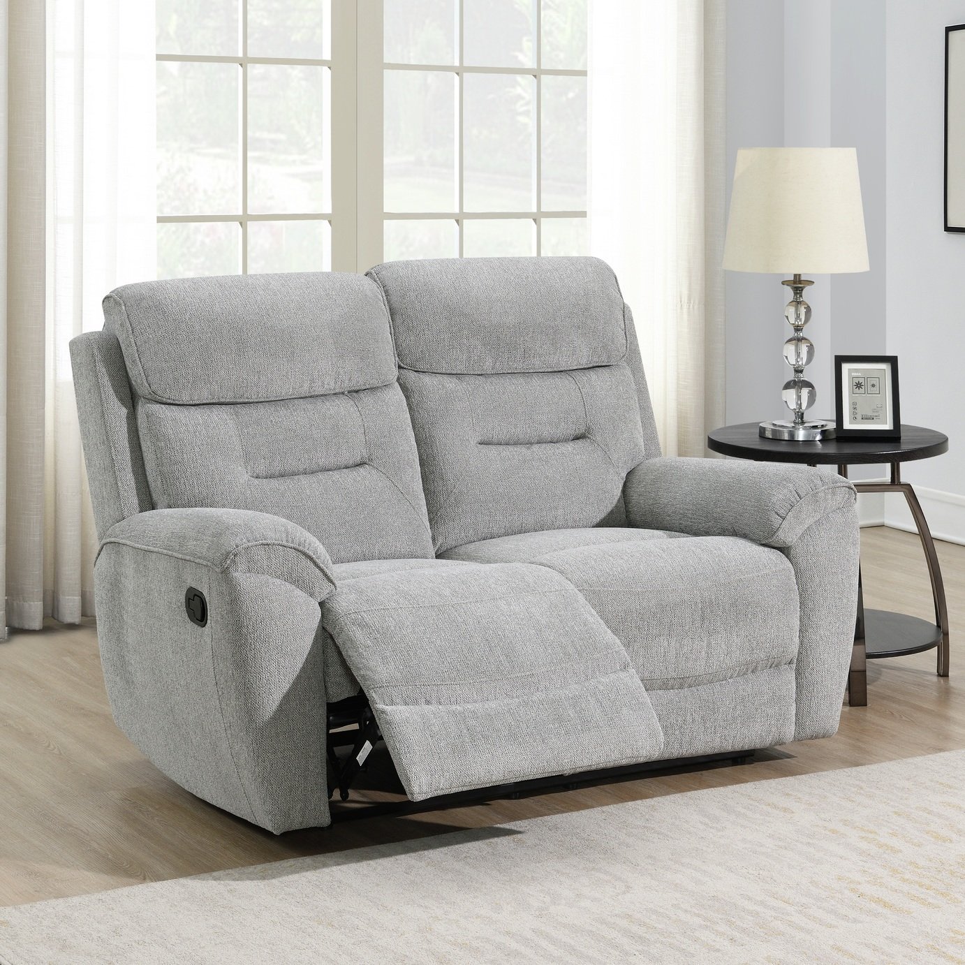 Sofa Source Huntington 2 Seater Recliner Sofa - Light Grey
