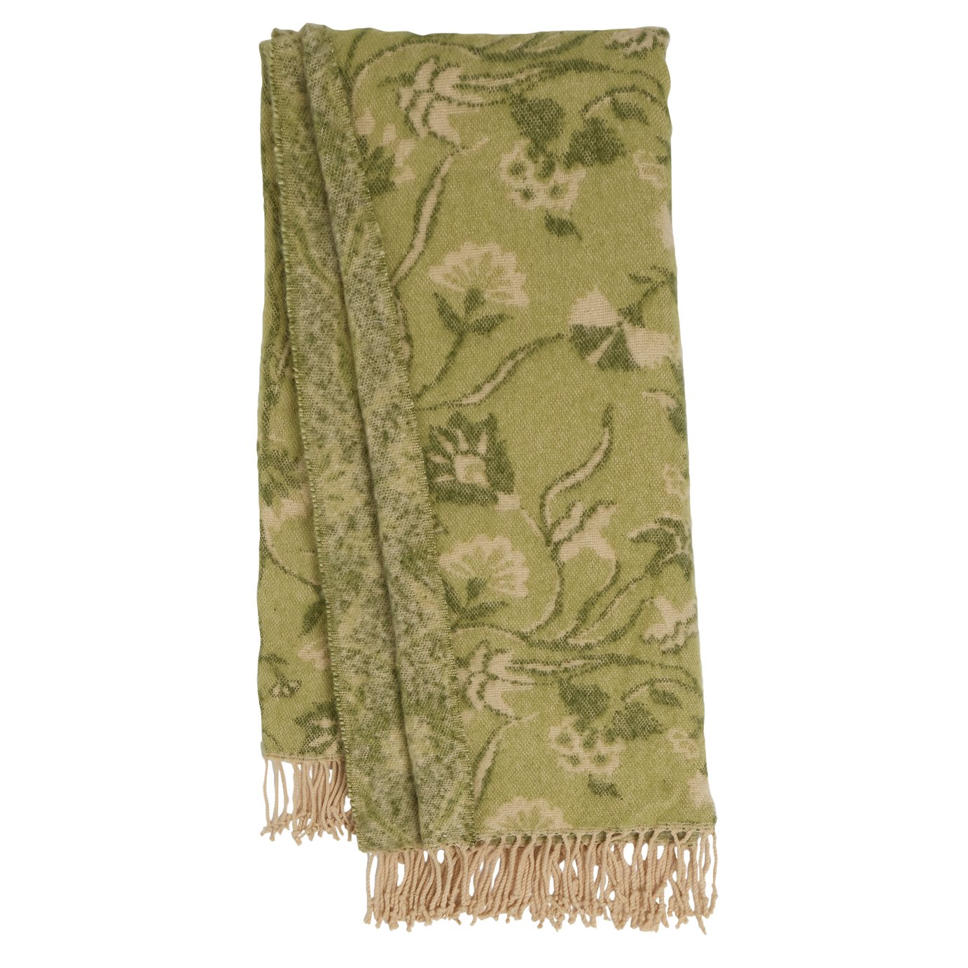 Argos Home Faux Mohair Throw - Green - 150x125cm