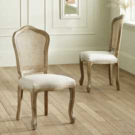 Julian Bowen Camille Pair of Solid Wood Chairs - Light Oak
