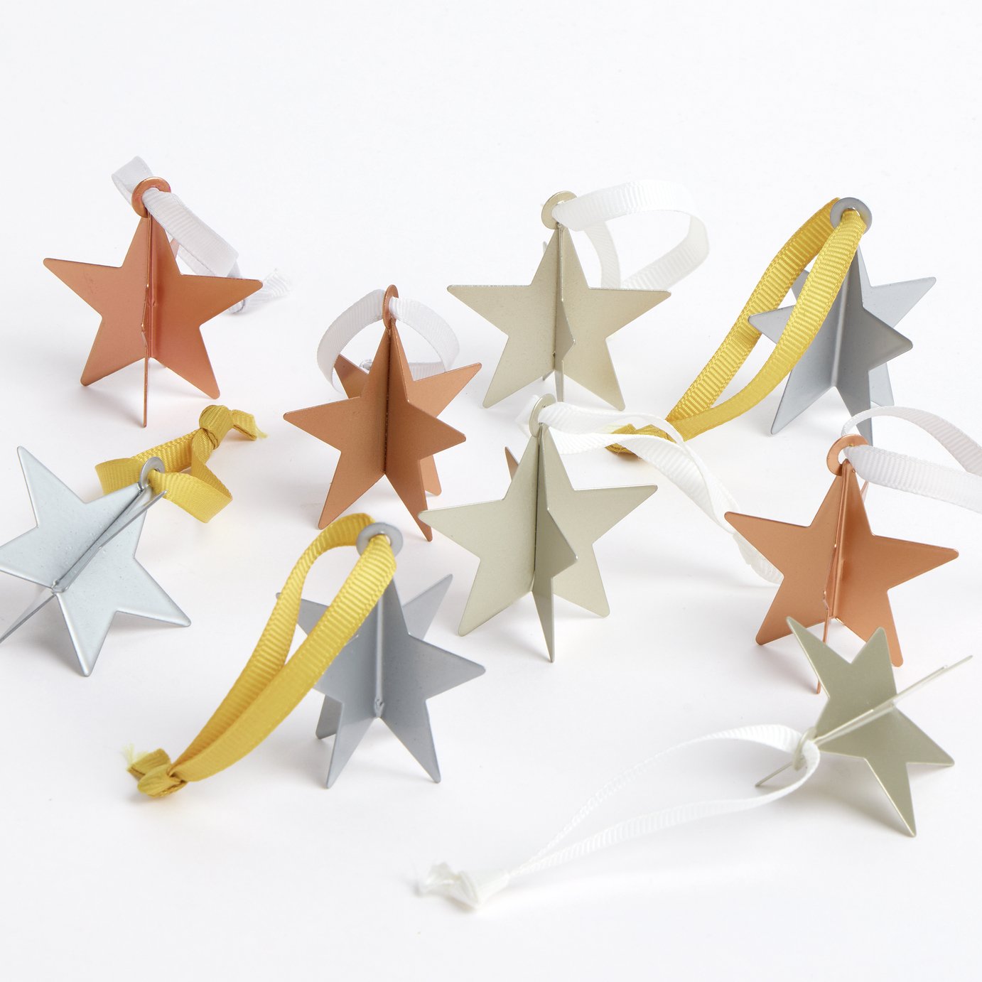 Argos Home Metallic Star Hanging Decorations - Pack of 9
