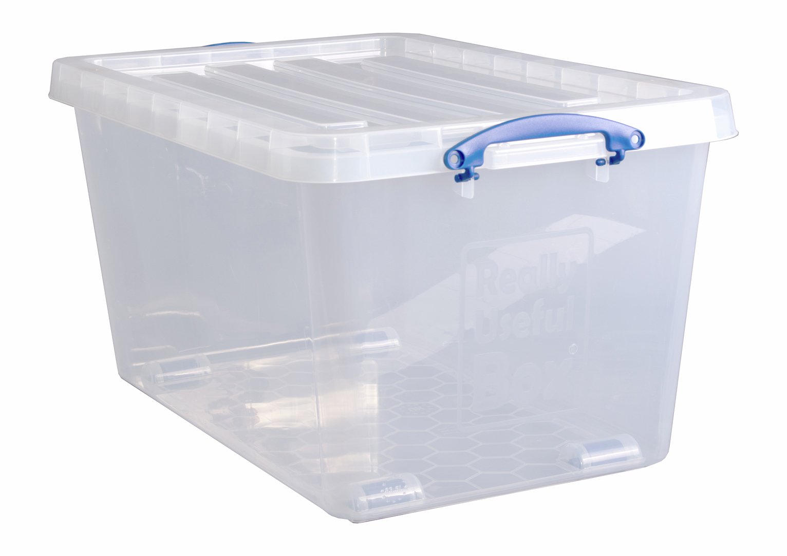 Really Useful Plastic Set of 2 Wheeled Storage Boxes - Clear