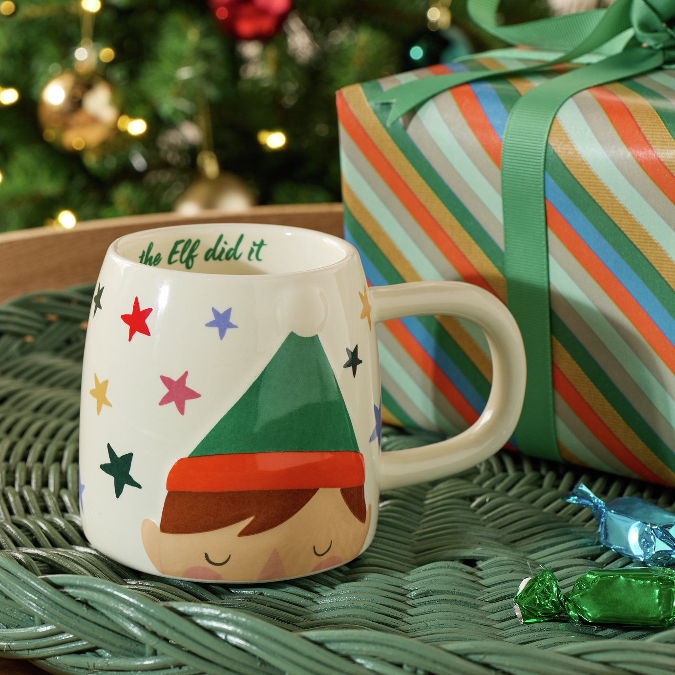 Argos Home 3D Elf Head Shape Ceramic Mug