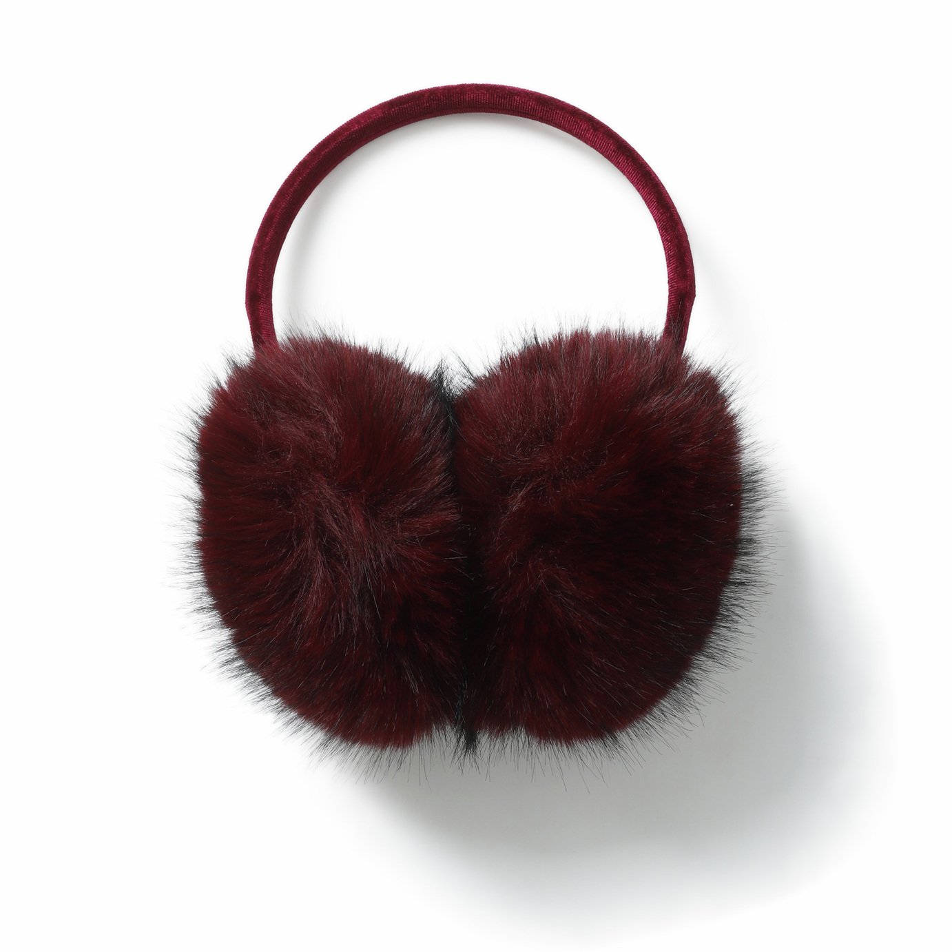 Freedom Burgundy Fluffy Ear Muffs