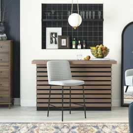 Dorel Corey Fabric Bar Stool - Linen Grey
