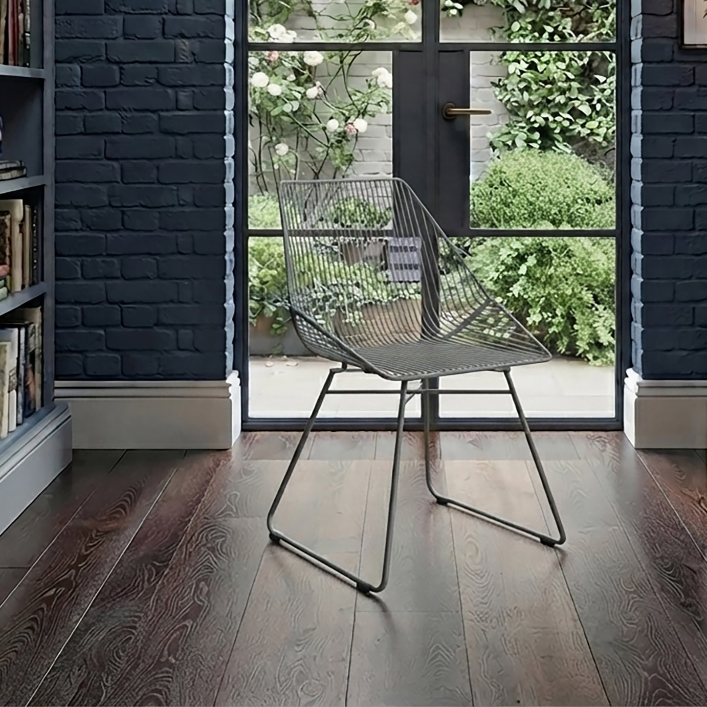 Dorel Ellis Metal Dining Chairs - Grey